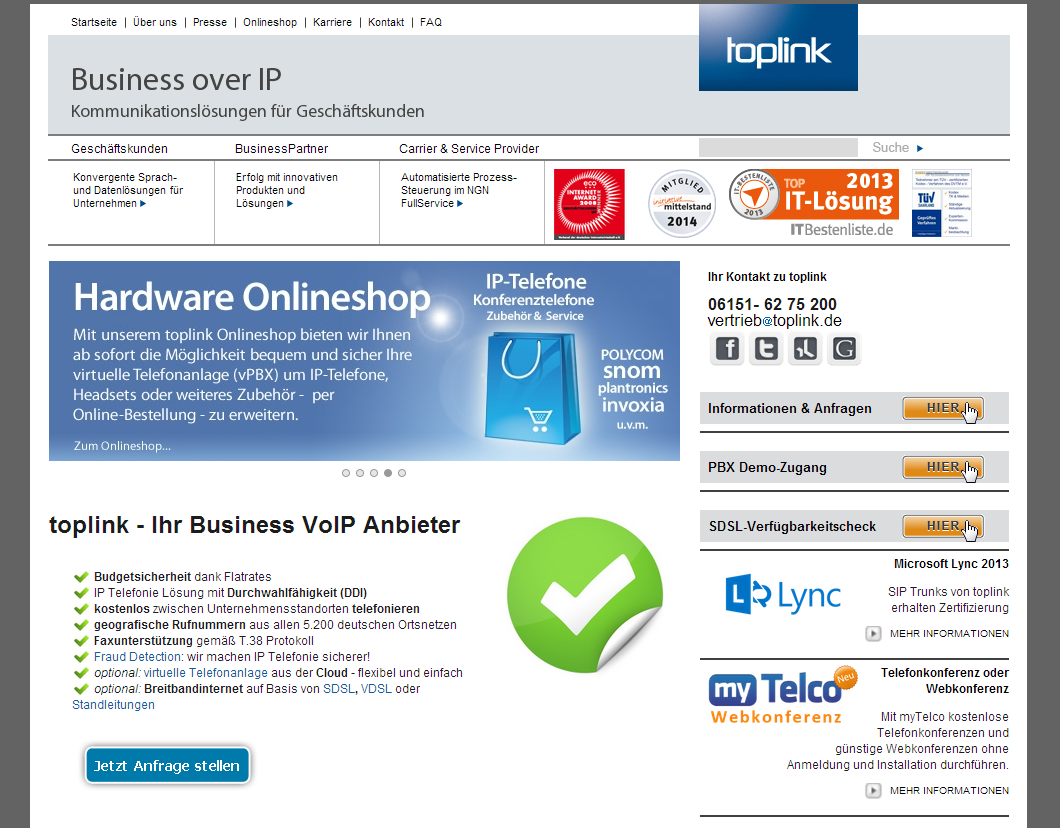 Details : Voice over IP Anbieter