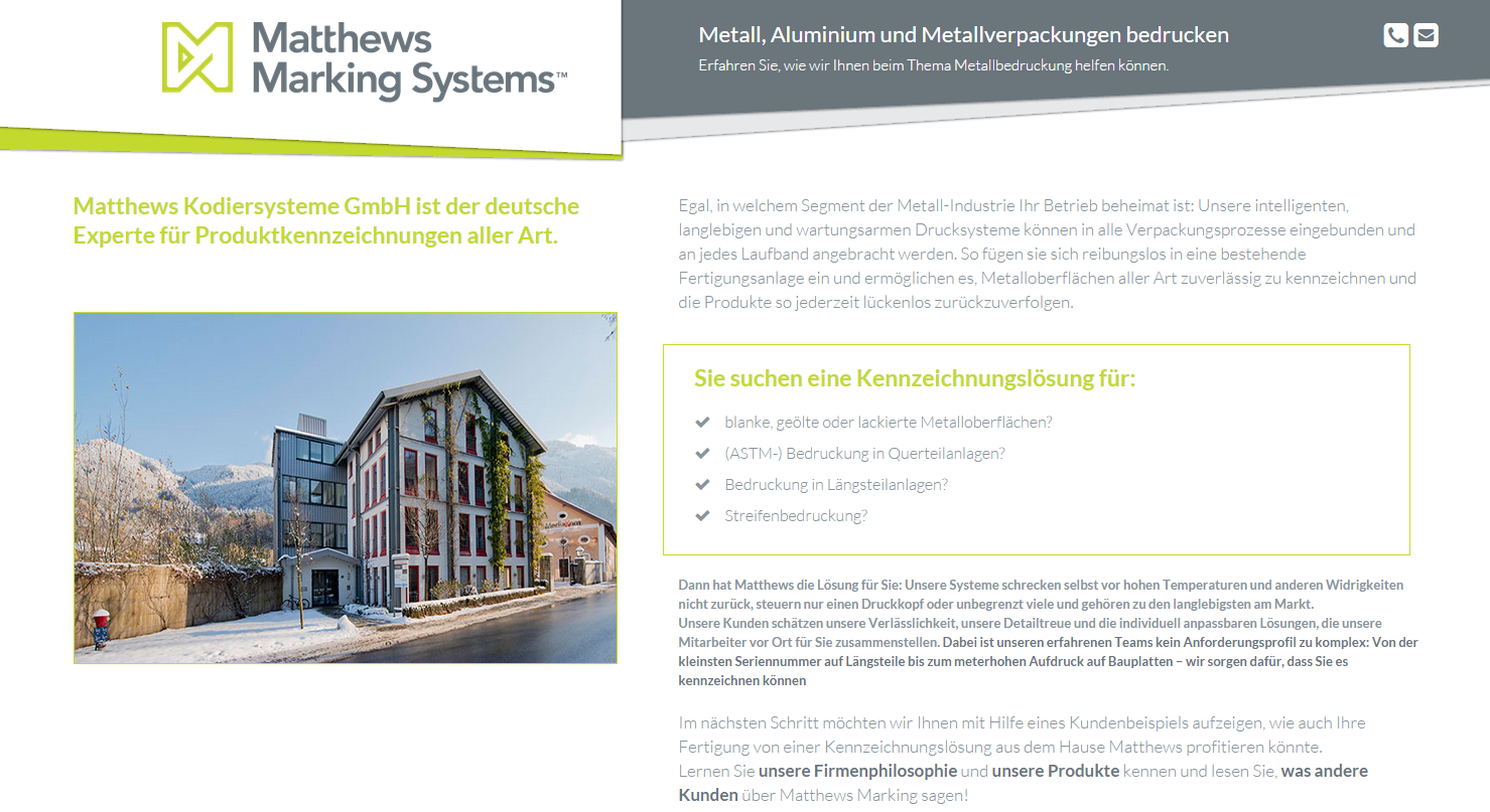 Details : Druck auf Metalloberflächen