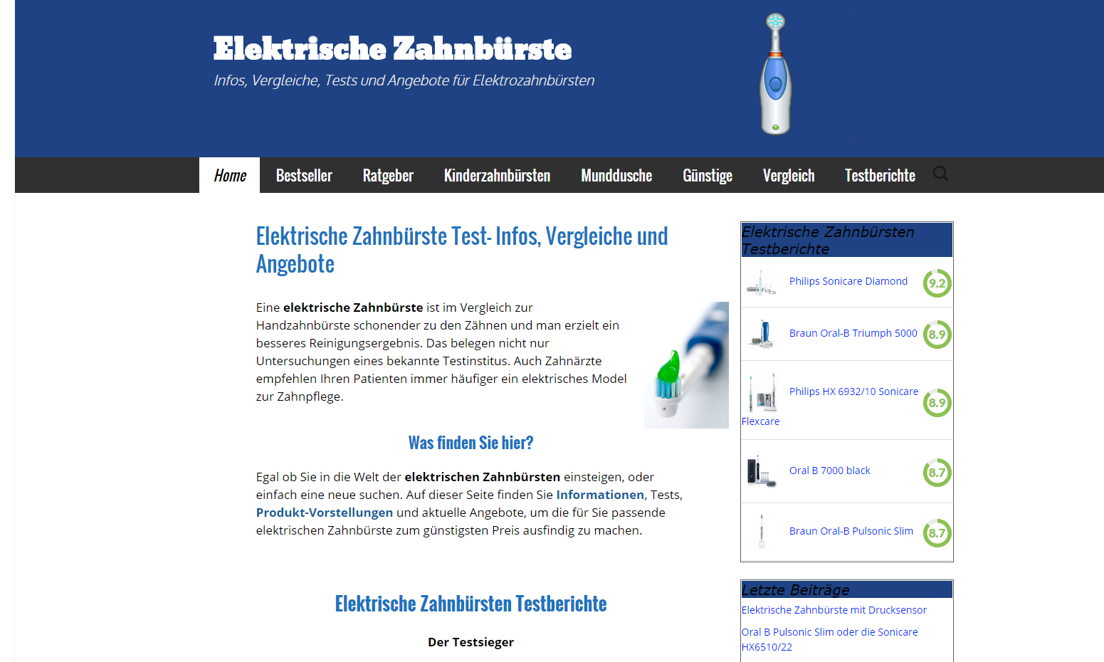 Details : Elektrische Zahnbürste Test- Infos, Vergleiche und Angebote