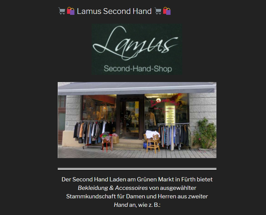 Details : Lamus Second Hand Shop