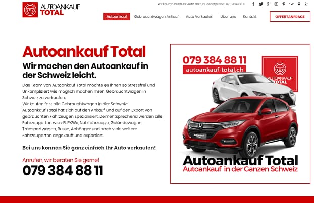 Autoankauf Total - einfacher Auto Ankauf zu Top-Preisen schweizweit!