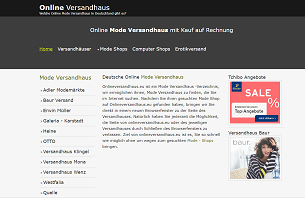 Online Mode Versandhaus in Deutschland - Kauf auf Rechnung