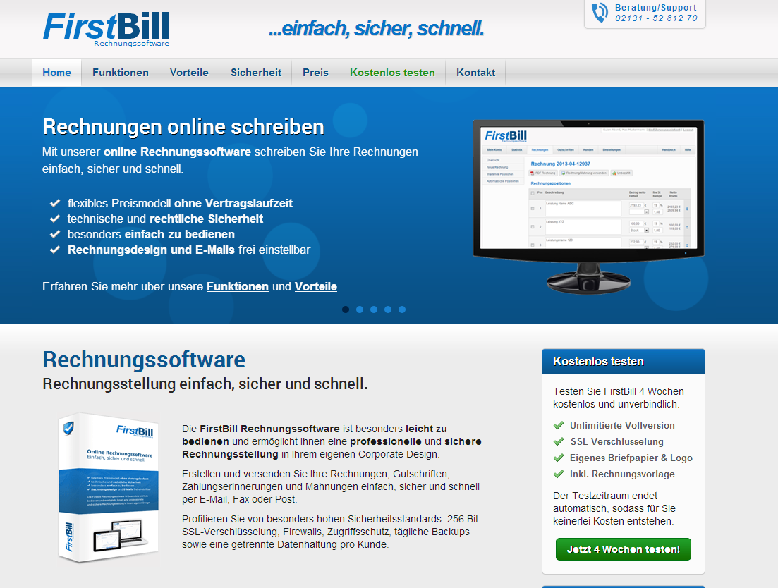 Rechnungssoftware - Rechnungen online schreiben