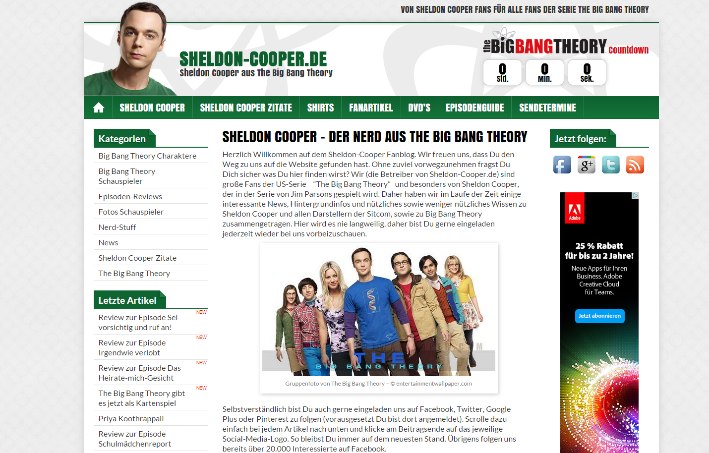 Sheldon Cooper Fanblog