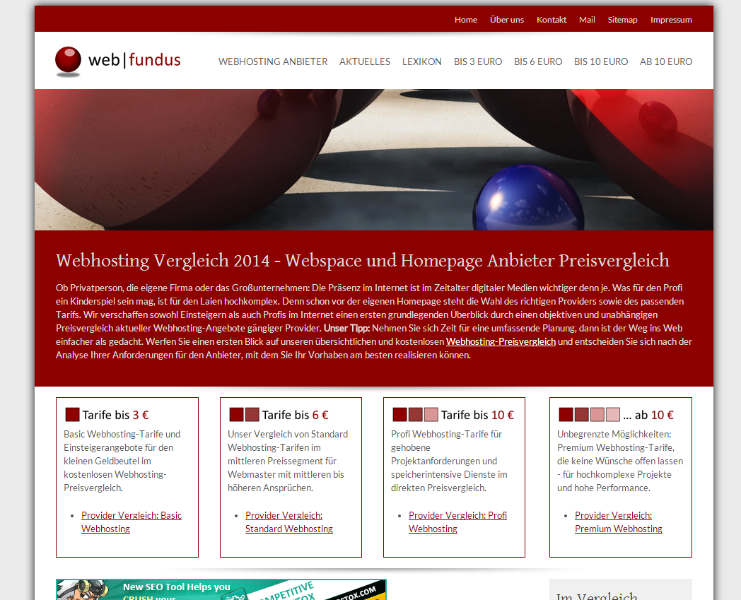 Details : web|fundus.com - Ihr Webhosting-Preisvergleich. Webhoster im Vergleich: Home
