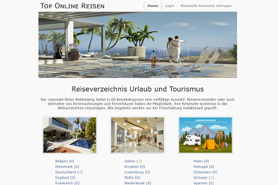 Der Reise Webkatalog von Top Online Reisen