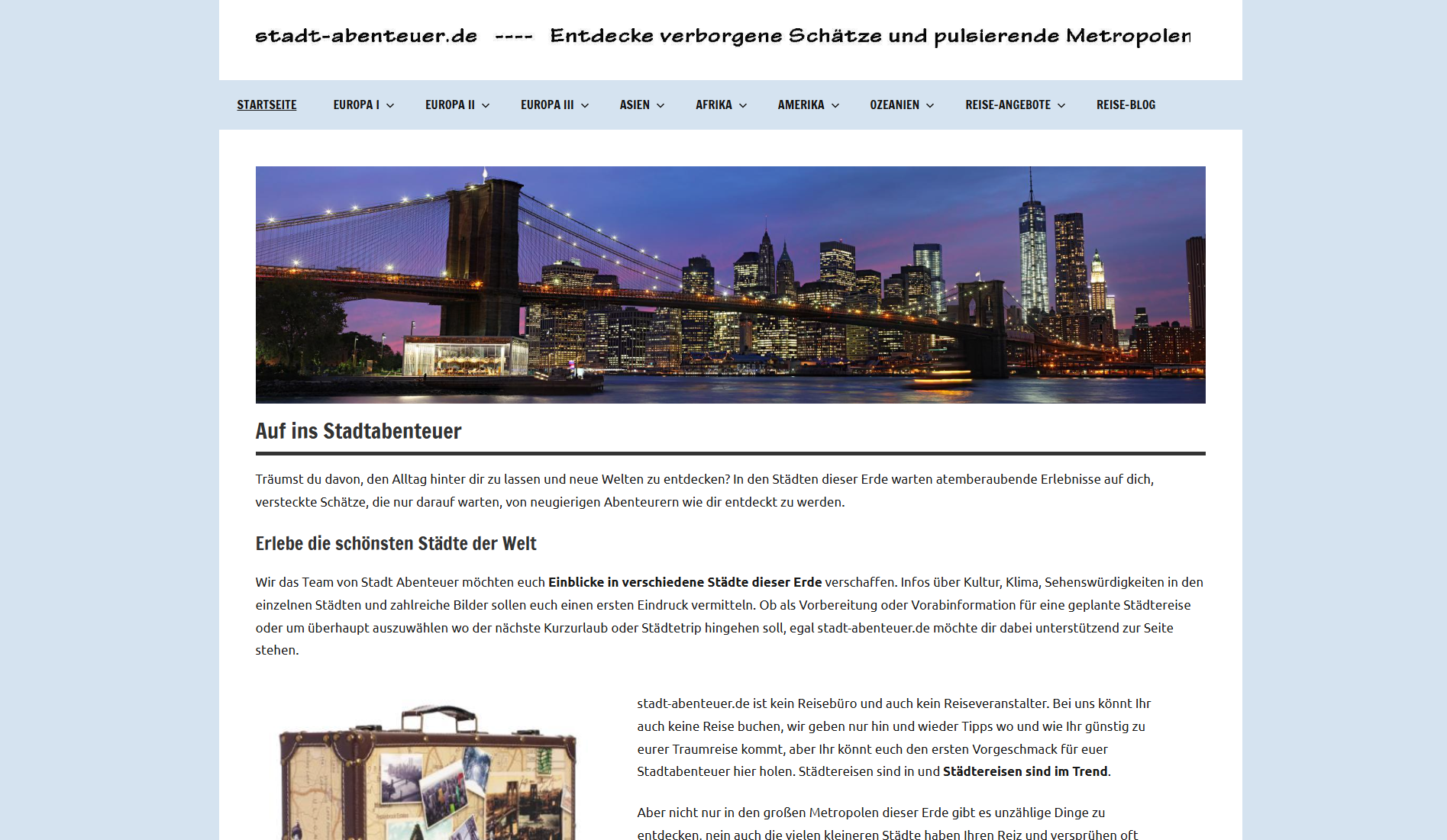 Stadt-Abenteuer - Ein ultimativer Reiseblog