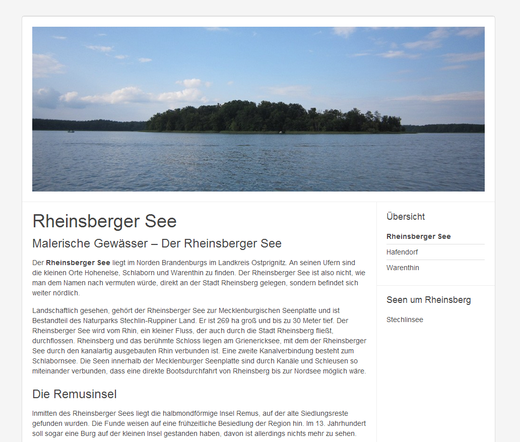 Rheinsberger See - rheinsbergersee.de